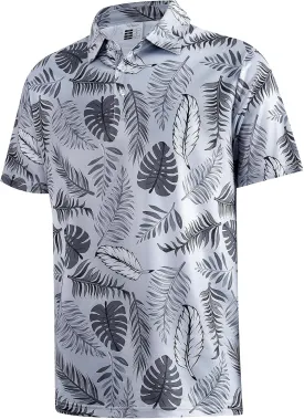 APTRO Men's Polo Shirts Short Sleeve Moisture Wicking Fashion Print Hawaiian Golf Shirts for Men