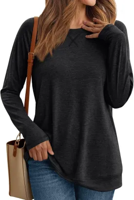 AUTOMET Womens Long Sleeve Shirts Casual Loose Fit Tops Fall Fashion Dressy Basic Trendy Outfits Clothes 2024