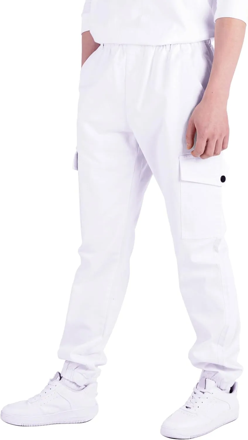 CAMLAKEE Boys Cargo Pants Stretch Elastic Waist School Kids Twill Joggers