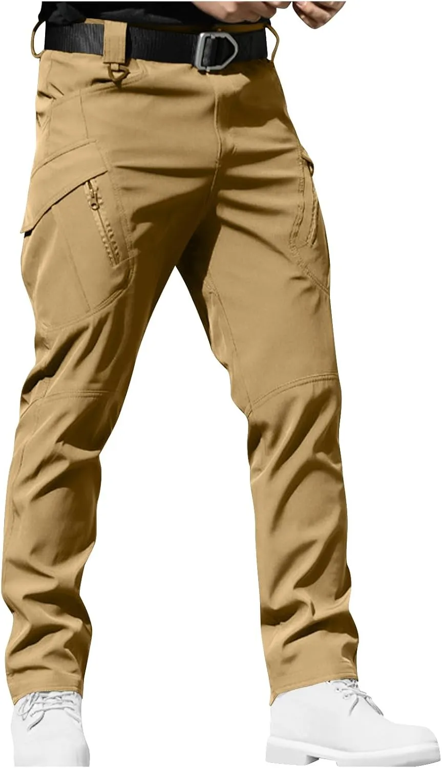 Cargo Pants for Men Baggy High Stretch Sweatpants Waterproof with Multi Pockets Sports and Outdoors Hiking Fishing Gear