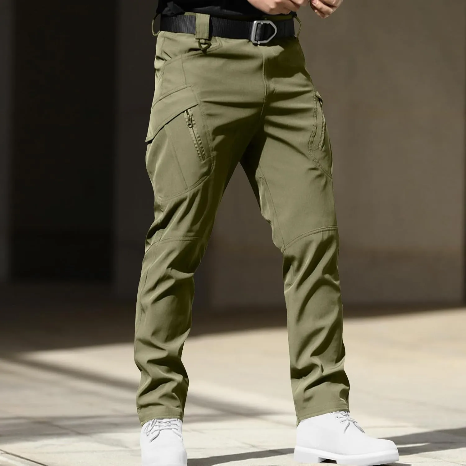 Cargo Pants for Men Baggy High Stretch Sweatpants Waterproof with Multi Pockets Sports and Outdoors Hiking Fishing Gear