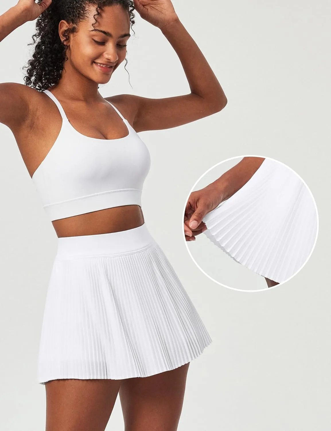 IUGA Golf Skirts for Women Pleated Tennis Skirt High Waisted Athletic Skorts A-Line Skirt with Shorts Underneath & Pockets