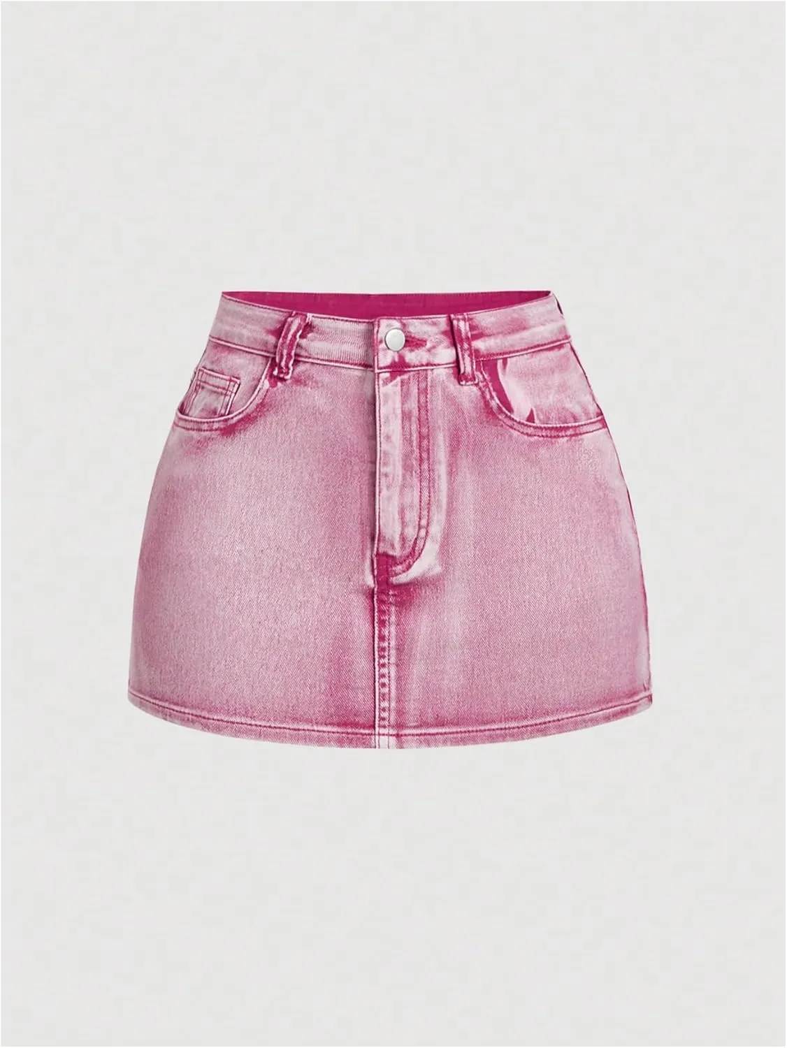 MakeMeChic Women's Denim Skirt High Waist Bow Pocket Bodycon Y2K Mini Jean Skirts