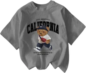 Men's Graphic Letter Print Tees Crewneck Short Sleeve Baggy Drop Shoulder Vintage T Shirts Streetwear