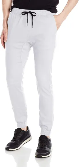Men's Twill Jogger Pants Soft Stretch Slim Fit Trousers