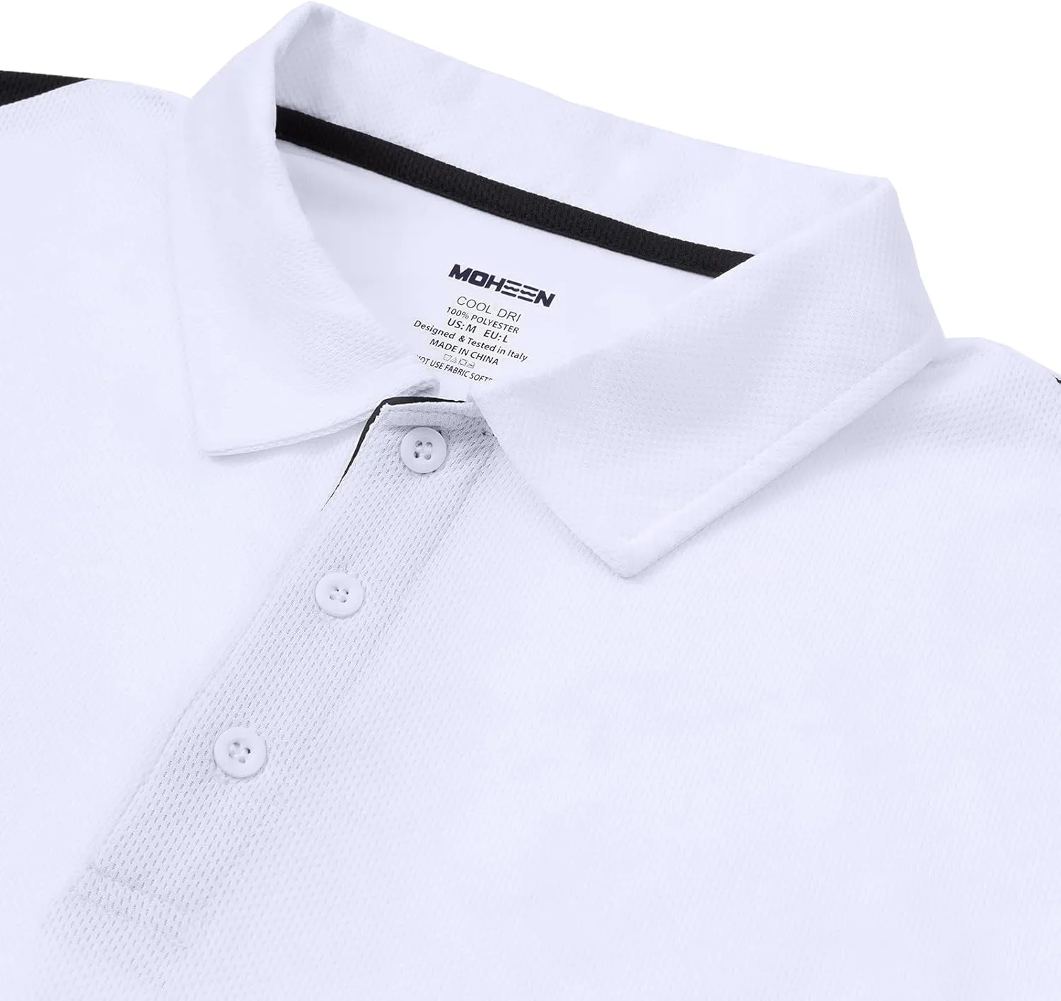 MOHEEN Men's Moisture-Wicking Golf Polo Shirts - Sun Protection Dry Fit M-7XL