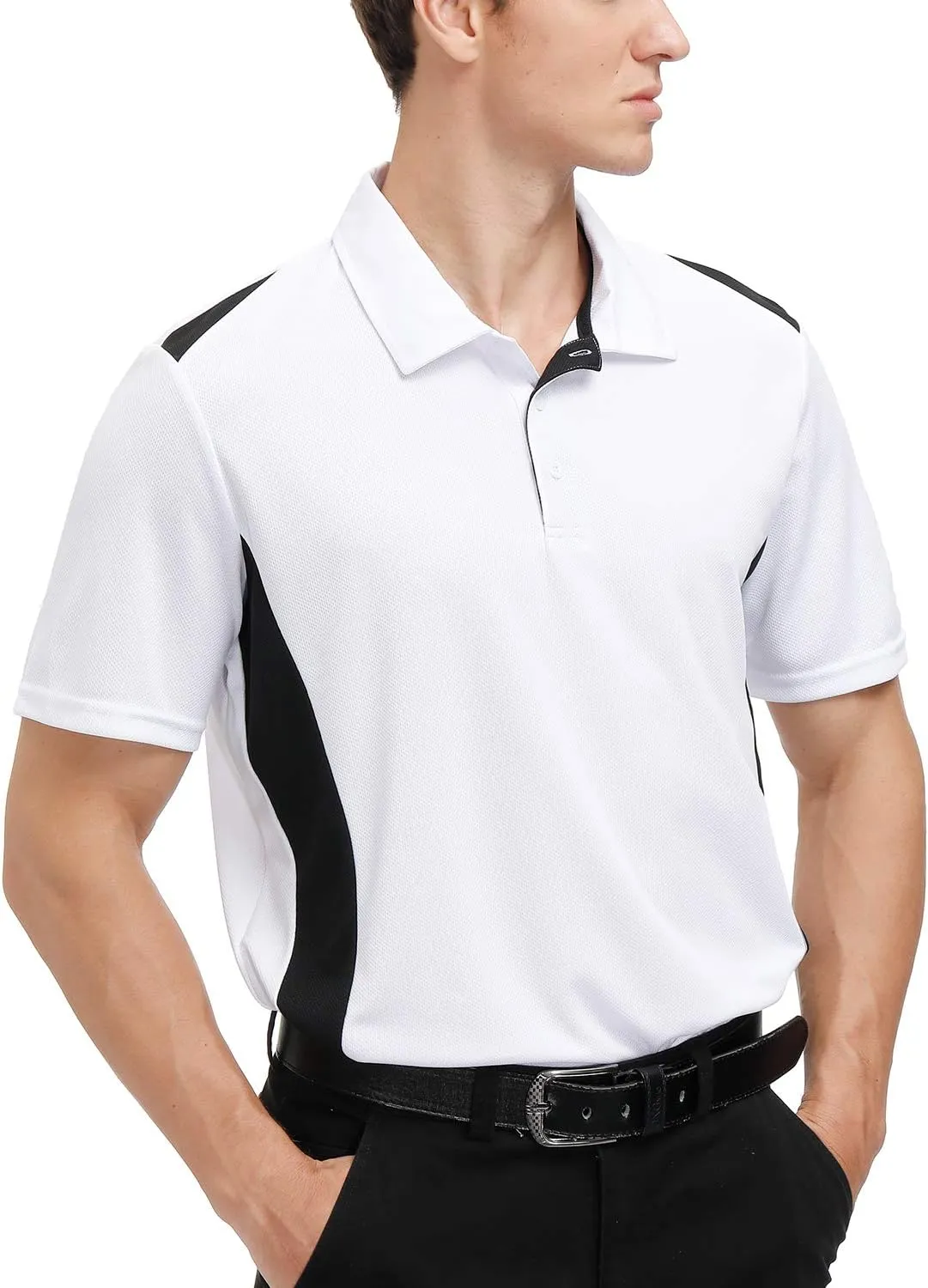 MOHEEN Men's Moisture-Wicking Golf Polo Shirts - Sun Protection Dry Fit M-7XL