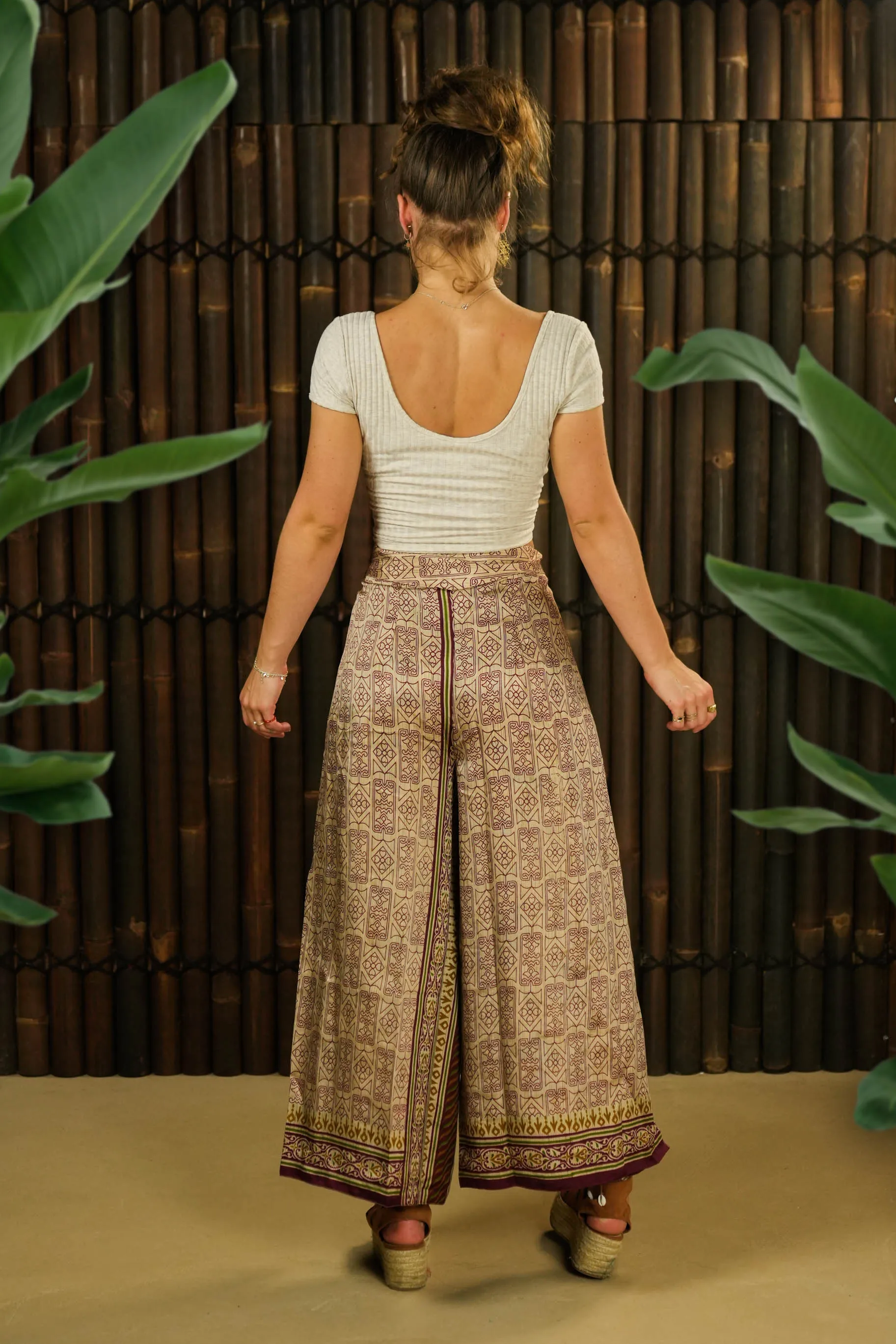 Reversible Wrap Trousers 'Kaizen' Short - With imperfections