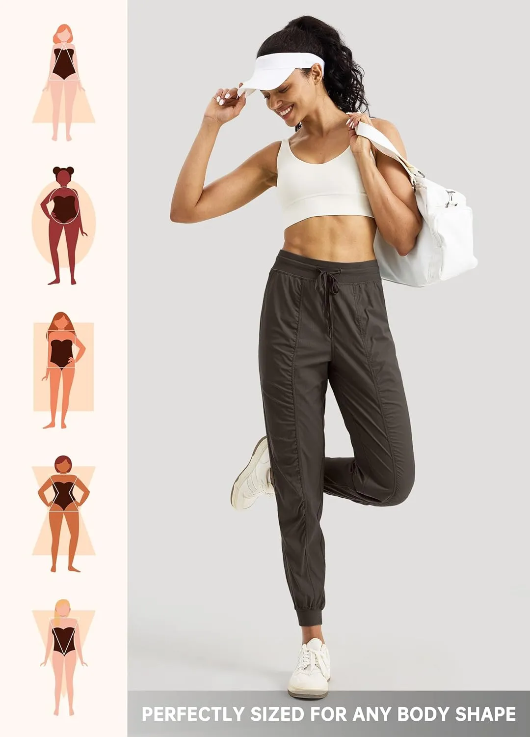 Willit Women's Workout Jogger Studio Track Athletic Pants Hiking Casual Pants with Pockets Lightweight