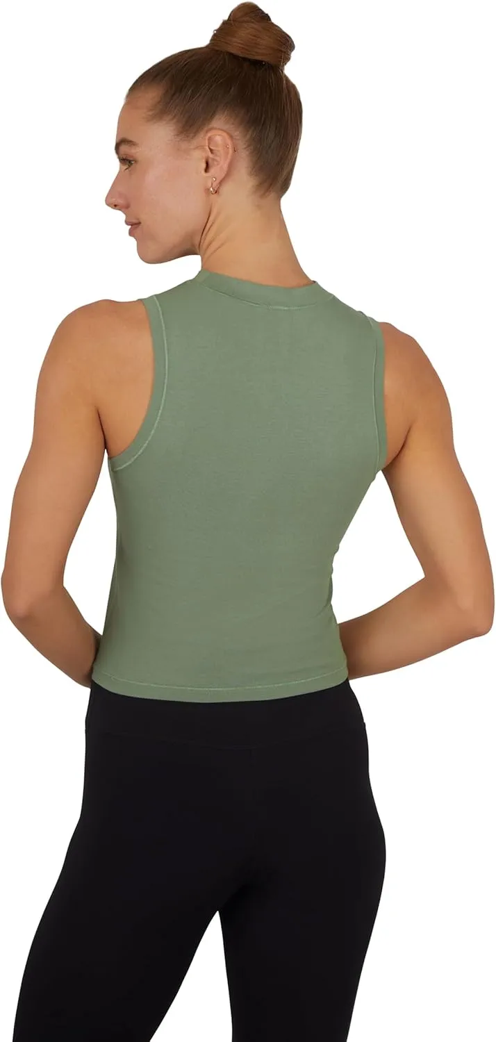 Yogalicious Womens Mock Neck Sleeveless Basic Tank Top Slim Fit Summer Shirts 1 Pack, 2 Pack, 3 Pack
